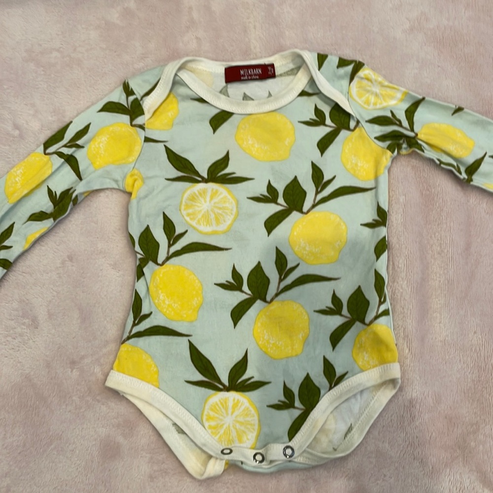Milkbarn lemon onesie